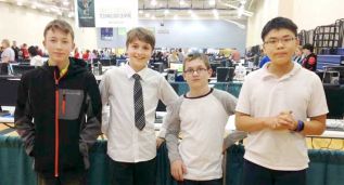 Kayden Snider, Bradley Kavanaugh-Sweeny, Bryce Runions and David Chen competed in the Elementary Team of Four- 2D Animation competition
